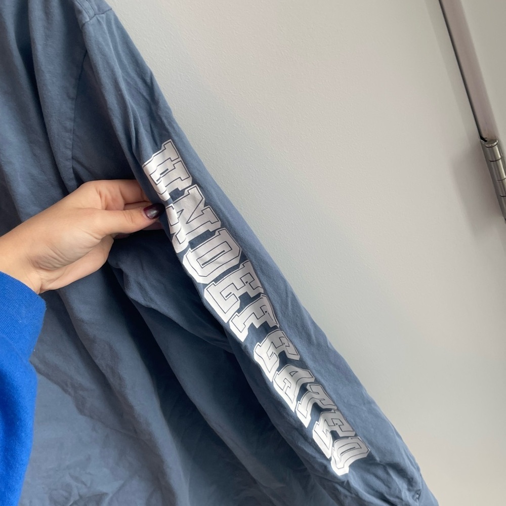 Undefeated Blue Long Sleeve Shirt with Logo - Picture 3 of 5